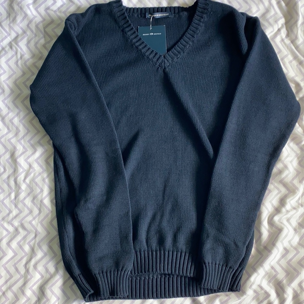 brandy melville navy blue v-neck sweater